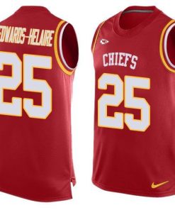 Nike Chiefs #25 Clyde Edwards-Helaire Red Team Color Stitched NFL Limited Tank Top Jersey