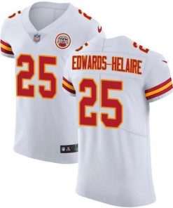 Nike Chiefs #25 Clyde Edwards-Helaire White Stitched NFL New Elite Jersey