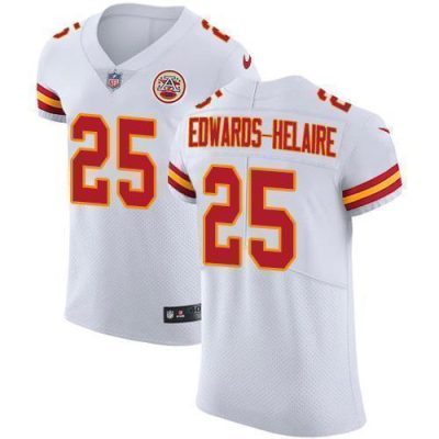 Nike Chiefs #25 Clyde Edwards-Helaire White Stitched NFL New Elite Jersey