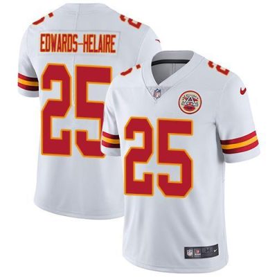 Nike Chiefs #25 Clyde Edwards-Helaire White Stitched NFL Vapor Untouchable Limited Jersey