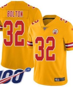 Nike Chiefs #32 Nick Bolton Gold Stitched NFL Limited Inverted Legend 100th Season Jersey