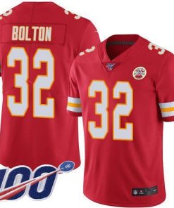 Nike Chiefs #32 Nick Bolton Red Team Color Stitched NFL 100th Season Vapor Limited Jersey