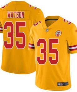 Nike Chiefs #35 Jaylen Watson Gold Stitched NFL Limited Inverted Legend Jersey