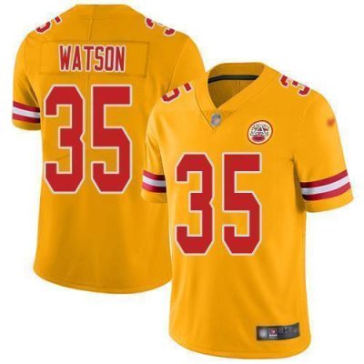 Nike Chiefs #35 Jaylen Watson Gold Stitched NFL Limited Inverted Legend Jersey