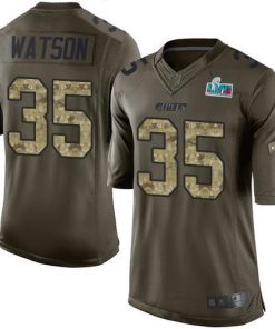 Nike Chiefs #35 Jaylen Watson Green Super Bowl LVII Patch Stitched NFL Limited 2015 Salute To Service Jersey