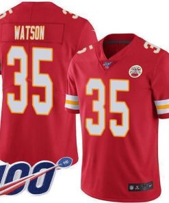 Nike Chiefs #35 Jaylen Watson Red Team Color Stitched NFL 100th Season Vapor Limited Jersey