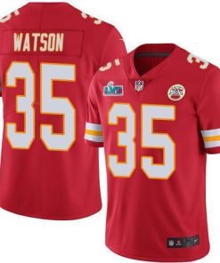 Nike Chiefs #35 Jaylen Watson Red Team Color Super Bowl LVII Patch Stitched NFL Vapor Untouchable Limited Jersey