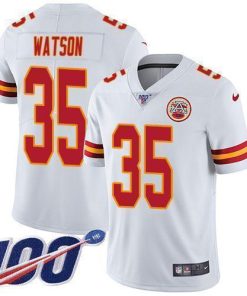 Nike Chiefs #35 Jaylen Watson White Stitched NFL 100th Season Vapor Limited Jersey