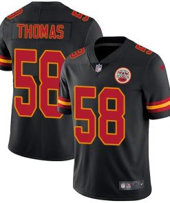 Nike Chiefs #58 Derrick Thomas Black Stitched NFL Limited Rush Jersey