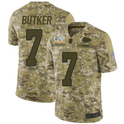 Nike Chiefs #7 Harrison Butker Camo Super Bowl LV Bound Stitched NFL Limited 2018 Salute To Service Jersey