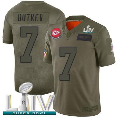 Nike Chiefs #7 Harrison Butker Camo Super Bowl LIV 2020 Stitched NFL Limited 2019 Salute To Service Jersey
