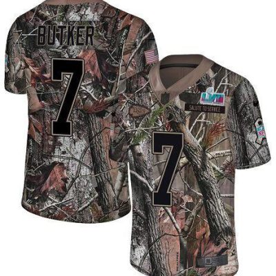 Nike Chiefs #7 Harrison Butker Camo Super Bowl LVII Patch Stitched NFL Limited Rush Realtree Jersey