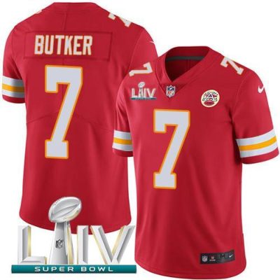 Nike Chiefs #7 Harrison Butker Red Super Bowl LIV 2020 Team Color Stitched NFL Vapor Untouchable Limited Jersey