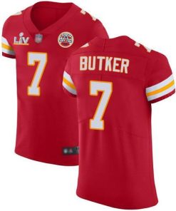 Nike Chiefs #7 Harrison Butker Red Team Color Super Bowl LV Bound Stitched NFL Vapor Untouchable Elite Jersey