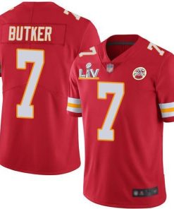 Nike Chiefs #7 Harrison Butker Red Team Color Super Bowl LV Bound Stitched NFL Vapor Untouchable Limited Jersey