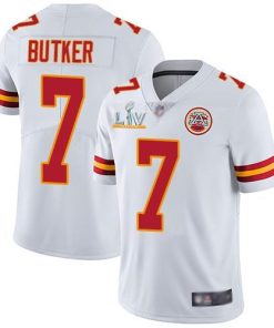 Nike Chiefs #7 Harrison Butker White Super Bowl LV Bound Stitched NFL Vapor Untouchable Limited Jersey