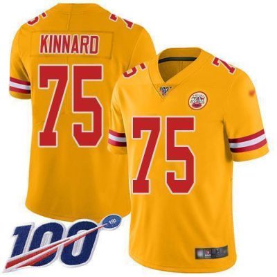 Nike Chiefs #75 Darian Kinnard Gold Stitched NFL Limited Inverted Legend 100th Season Jersey