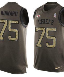 Nike Chiefs #75 Darian Kinnard Green Stitched NFL Limited Salute To Service Tank Top Jersey