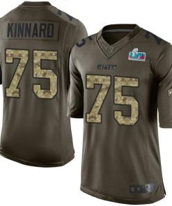 Nike Chiefs #75 Darian Kinnard Green Super Bowl LVII Patch Stitched NFL Limited 2015 Salute To Service Jersey