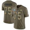 Nike Chiefs #75 Darian Kinnard Olive/Camo Super Bowl LVII Patch Stitched NFL Limited 2017 Salute To Service Jersey