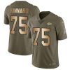 Nike Chiefs #75 Darian Kinnard Olive/Gold Stitched NFL Limited 2017 Salute To Service Jersey