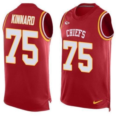 Nike Chiefs #75 Darian Kinnard Red Team Color Stitched NFL Limited Tank Top Jersey