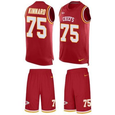 Nike Chiefs #75 Darian Kinnard Red Team Color Stitched NFL Limited Tank Top Suit Jersey