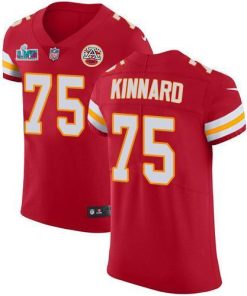Nike Chiefs #75 Darian Kinnard Red Team Color Super Bowl LVII Patch Stitched NFL Vapor Untouchable Elite Jersey