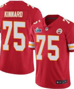 Nike Chiefs #75 Darian Kinnard Red Team Color Super Bowl LVII Patch Stitched NFL Vapor Untouchable Limited Jersey