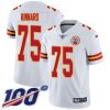 Nike Chiefs #75 Darian Kinnard White Stitched NFL 100th Season Vapor Limited Jersey