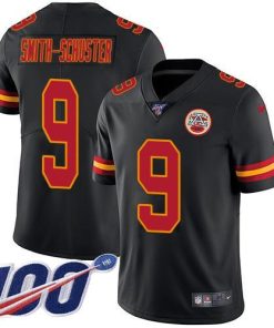Nike Chiefs #9 JuJu Smith-Schuster Black Stitched NFL Limited Rush 100th Season Jersey