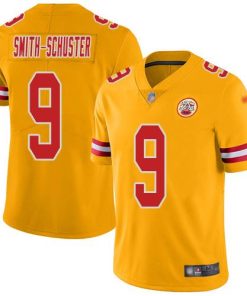 Nike Chiefs #9 JuJu Smith-Schuster Gold Stitched NFL Limited Inverted Legend Jersey
