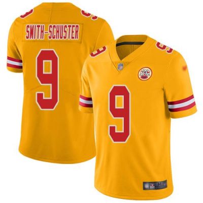 Nike Chiefs #9 JuJu Smith-Schuster Gold Stitched NFL Limited Inverted Legend Jersey