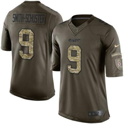 Nike Chiefs #9 JuJu Smith-Schuster Green Stitched NFL Limited 2015 Salute To Service Jersey