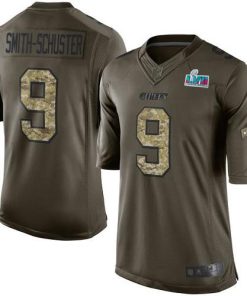 Nike Chiefs #9 JuJu Smith-Schuster Green Super Bowl LVII Patch Stitched NFL Limited 2015 Salute To Service Jersey