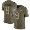 Nike Chiefs #9 JuJu Smith-Schuster Olive/Camo Super Bowl LVII Patch Stitched NFL Limited 2017 Salute To Service Jersey