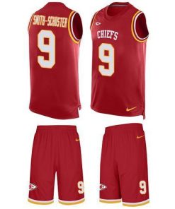 Nike Chiefs #9 JuJu Smith-Schuster Red Team Color Stitched NFL Limited Tank Top Suit Jersey