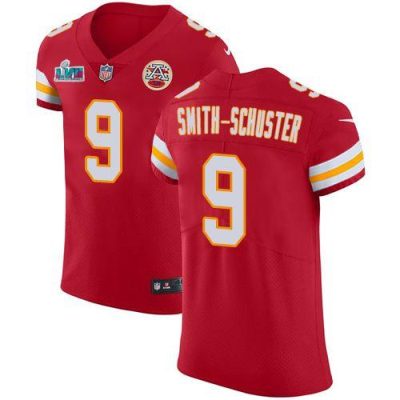 Nike Chiefs #9 JuJu Smith-Schuster Red Team Color Super Bowl LVII Patch Stitched NFL Vapor Untouchable Elite Jersey