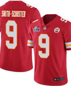 Nike Chiefs #9 JuJu Smith-Schuster Red Team Color Super Bowl LVII Patch Stitched NFL Vapor Untouchable Limited Jersey