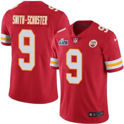 Nike Chiefs #9 JuJu Smith-Schuster Red Team Color Super Bowl LVII Patch Stitched NFL Vapor Untouchable Limited Jersey