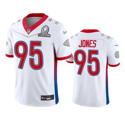 Nike Chiefs #95 Chris Jones NFL 2022 AFC Pro Bowl Game Jersey White
