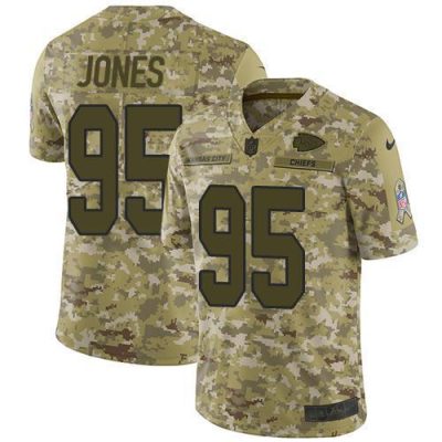 Nike Chiefs #95 Chris Jones Camo Stitched NFL Limited 2018 Salute To Service Jersey