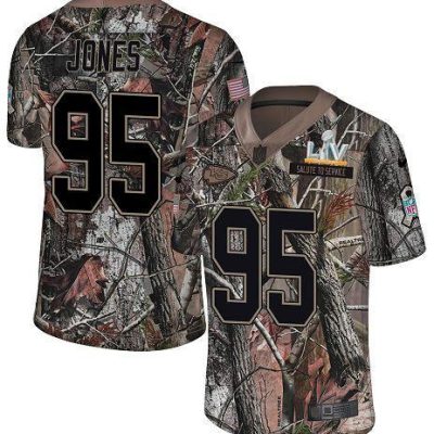 Nike Chiefs #95 Chris Jones Camo Super Bowl LV Bound Stitched NFL Limited Rush Realtree Jersey