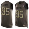Nike Chiefs #95 Chris Jones Green Stitched NFL Limited Salute To Service Tank Top Jersey