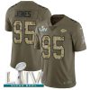 Nike Chiefs #95 Chris Jones Olive/Camo Super Bowl LIV 2020 Stitched NFL Limited 2017 Salute To Service Jersey