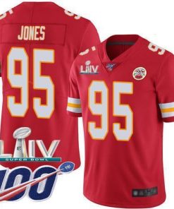 Nike Chiefs #95 Chris Jones Red Super Bowl LIV 2020 Team Color Stitched NFL 100th Season Vapor Untouchable Limited Jersey