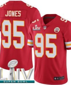 Nike Chiefs #95 Chris Jones Red Super Bowl LIV 2020 Team Color Stitched NFL Vapor Untouchable Limited Jersey