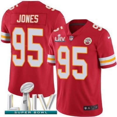 Nike Chiefs #95 Chris Jones Red Super Bowl LIV 2020 Team Color Stitched NFL Vapor Untouchable Limited Jersey