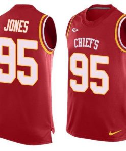 Nike Chiefs #95 Chris Jones Red Team Color Stitched NFL Limited Tank Top Jersey