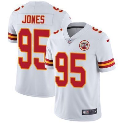 Nike Chiefs #95 Chris Jones White Stitched NFL Vapor Untouchable Limited Jersey